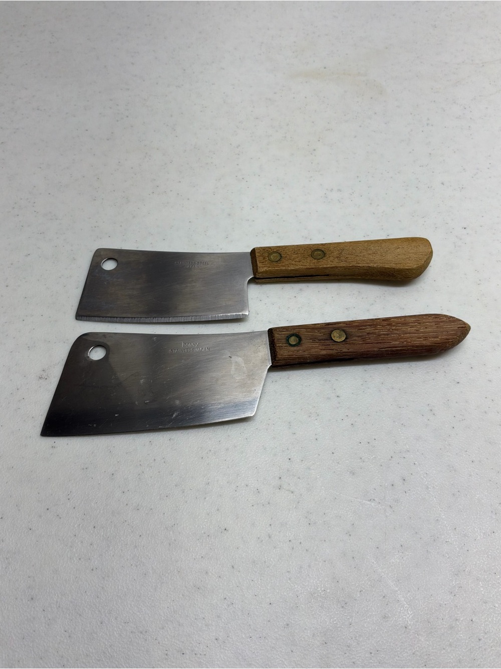 Vintage Stainless Steel Japan Mini Cheese Cleavers 1 is Bonny